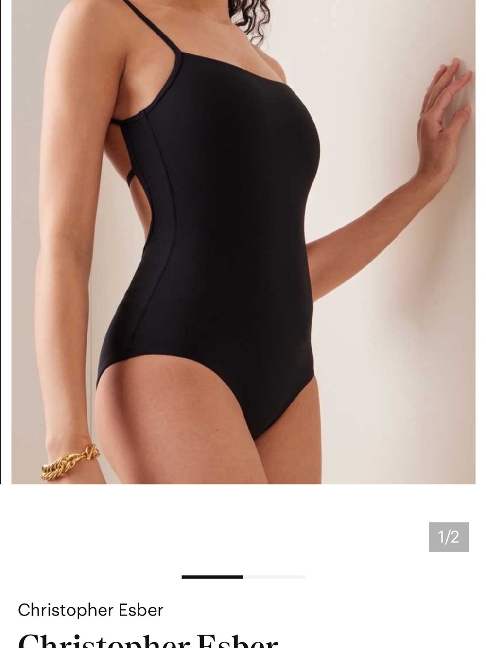 CHRISTOPHER ESBER
Wireback One-Piece Swimsuit black